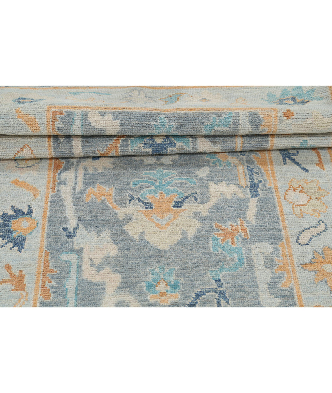 Hand Knotted Oushak Wool Rug 2' 10" x 9' 4" - No. AT902895