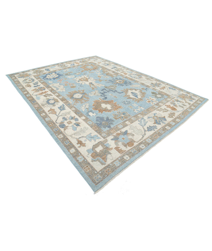Afghan Oushak Rug 9' 0" x 11' 10" Hand-Knotted | No. AT66619