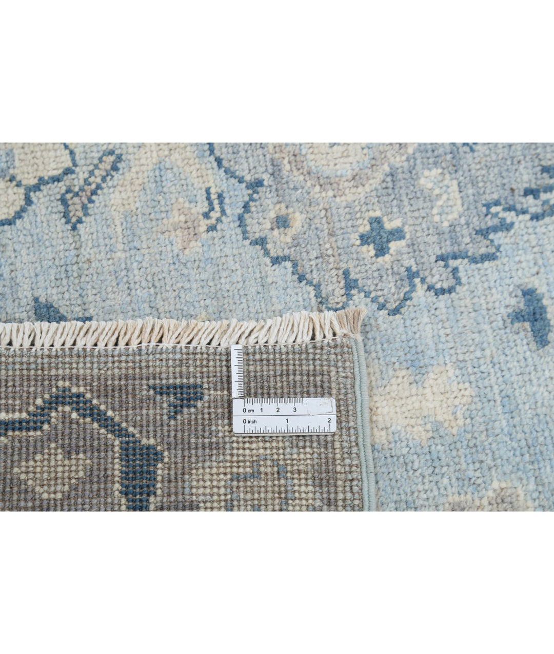 Hand Knotted Oushak Wool Rug 3' 2" x 9' 7" - No. AT760064