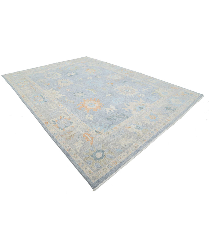 Hand Knotted Oushak Wool Rug 10' 0" x 13' 11" - No. AT671327