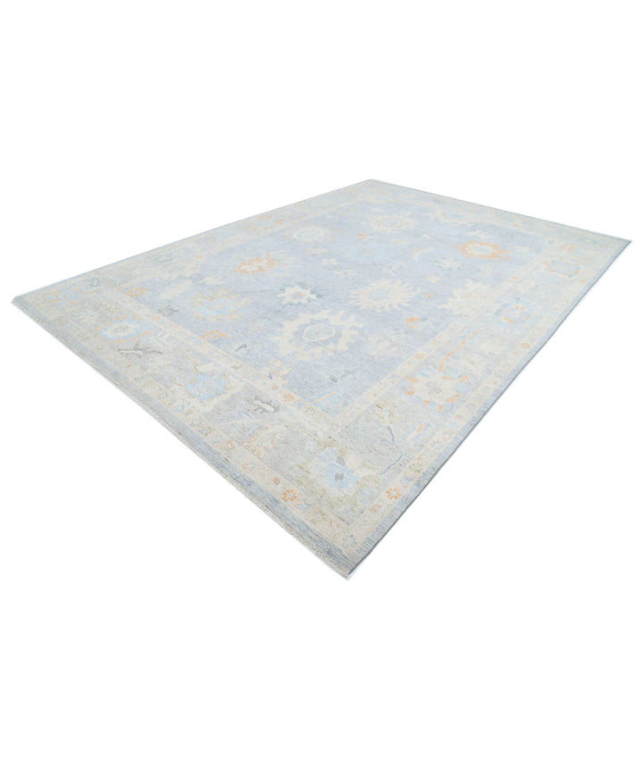 Hand Knotted Oushak Wool Rug 10' 0" x 13' 11" - No. AT671327