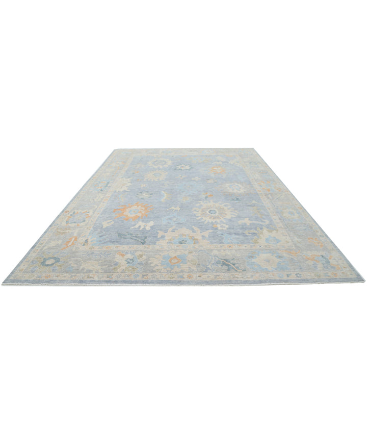 Hand Knotted Oushak Wool Rug 10' 0" x 13' 11" - No. AT671327
