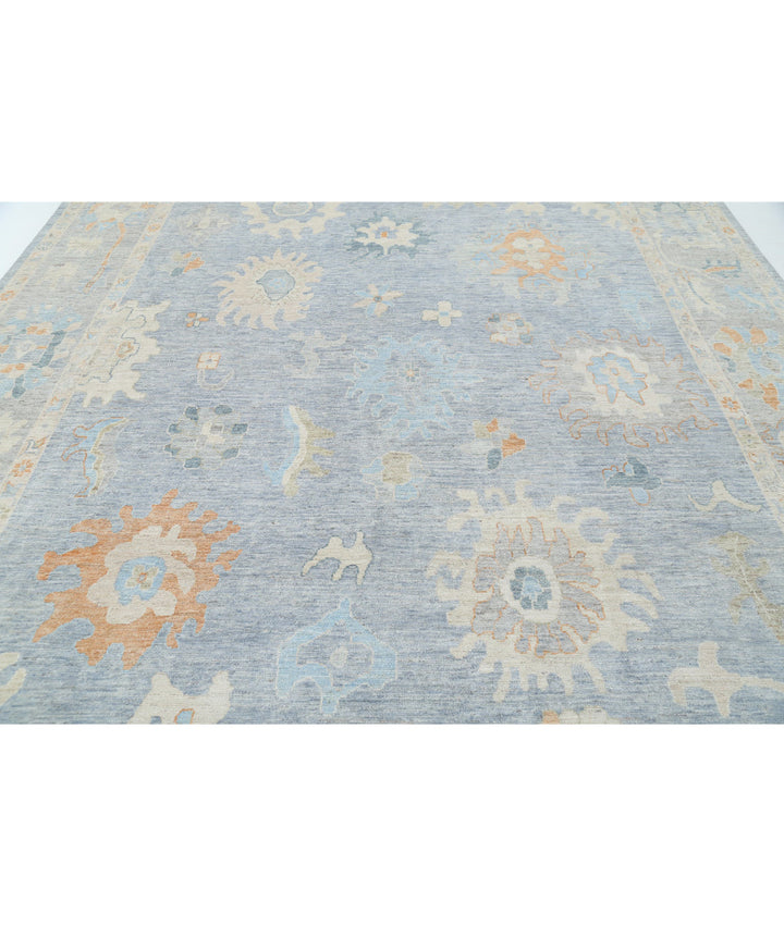 Hand Knotted Oushak Wool Rug 10' 0" x 13' 11" - No. AT671327