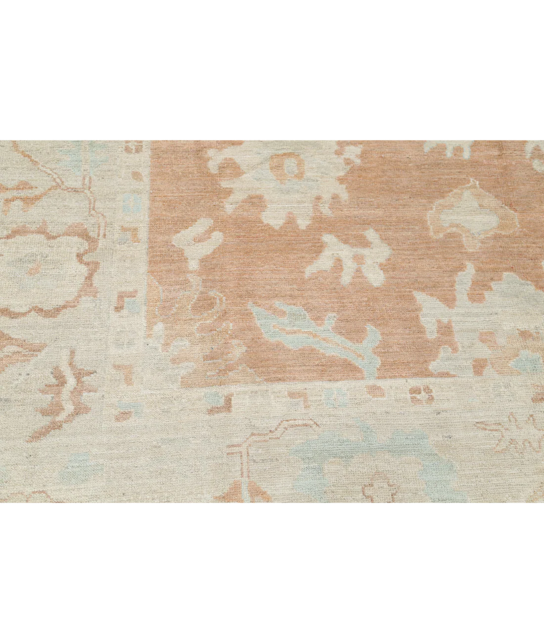 Hand Knotted Oushak Wool Rug 8' 3" x 9' 11" - No. AT854657