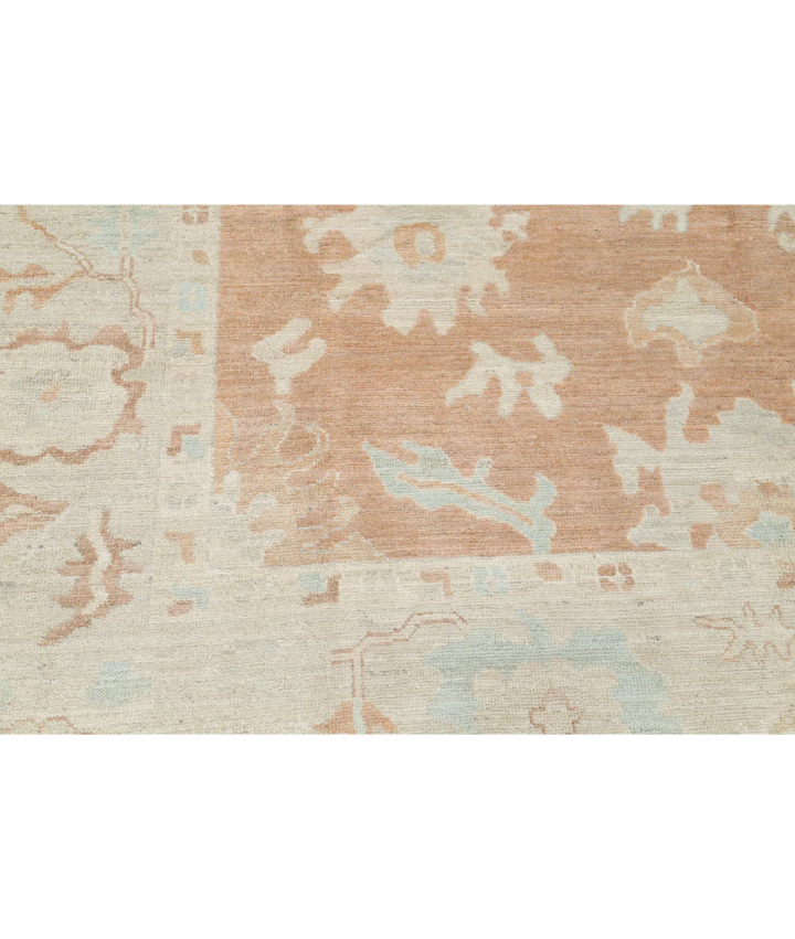 Hand Knotted Oushak Wool Rug 8' 3" x 9' 11" - No. AT854657