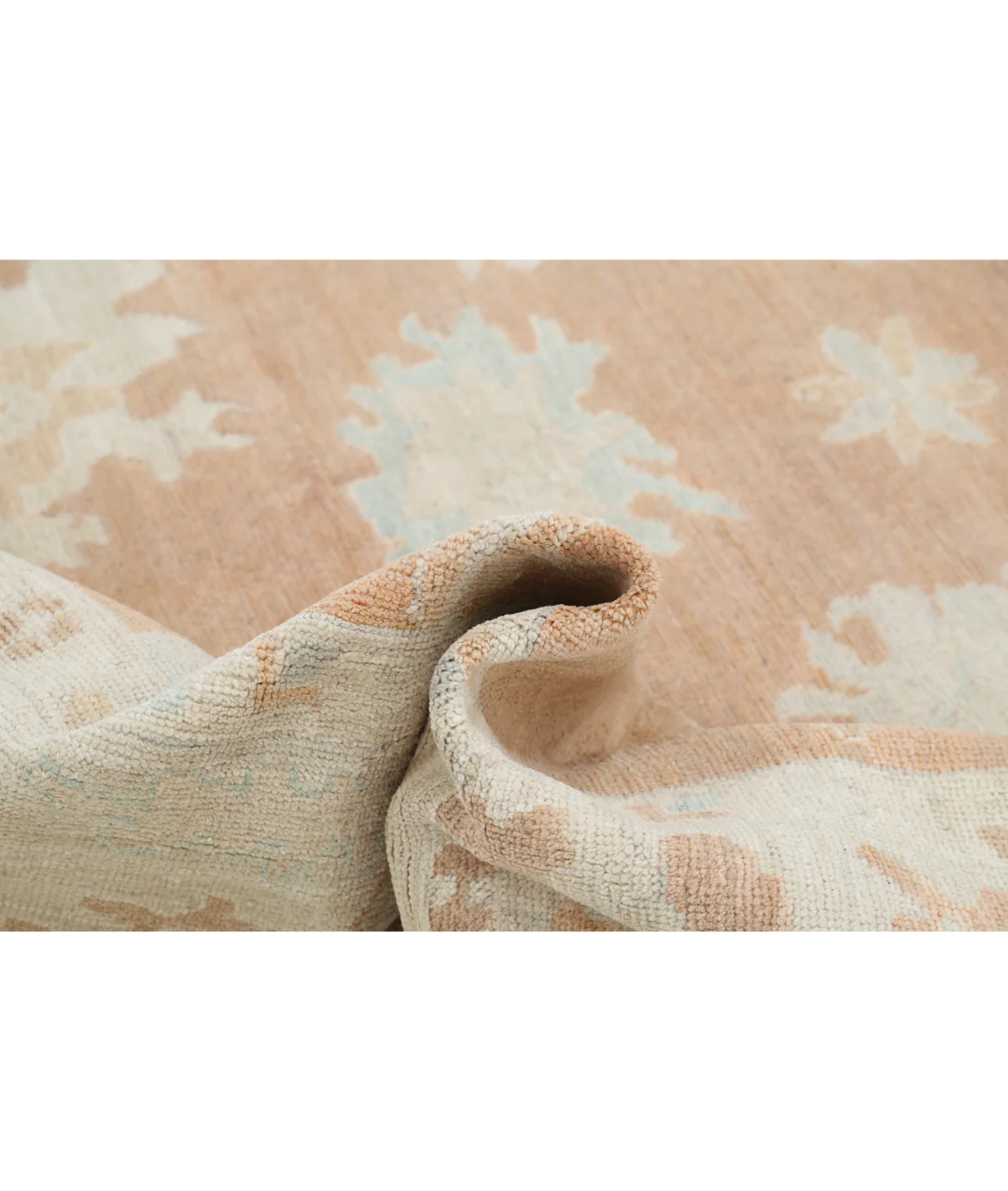 Hand Knotted Oushak Wool Rug 8' 3" x 9' 11" - No. AT854657