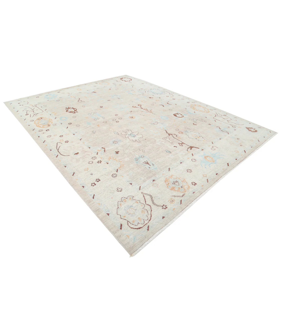 Afghan Oushak Rug 9' 3" x 11' 9" Hand-Knotted | No. AT70481
