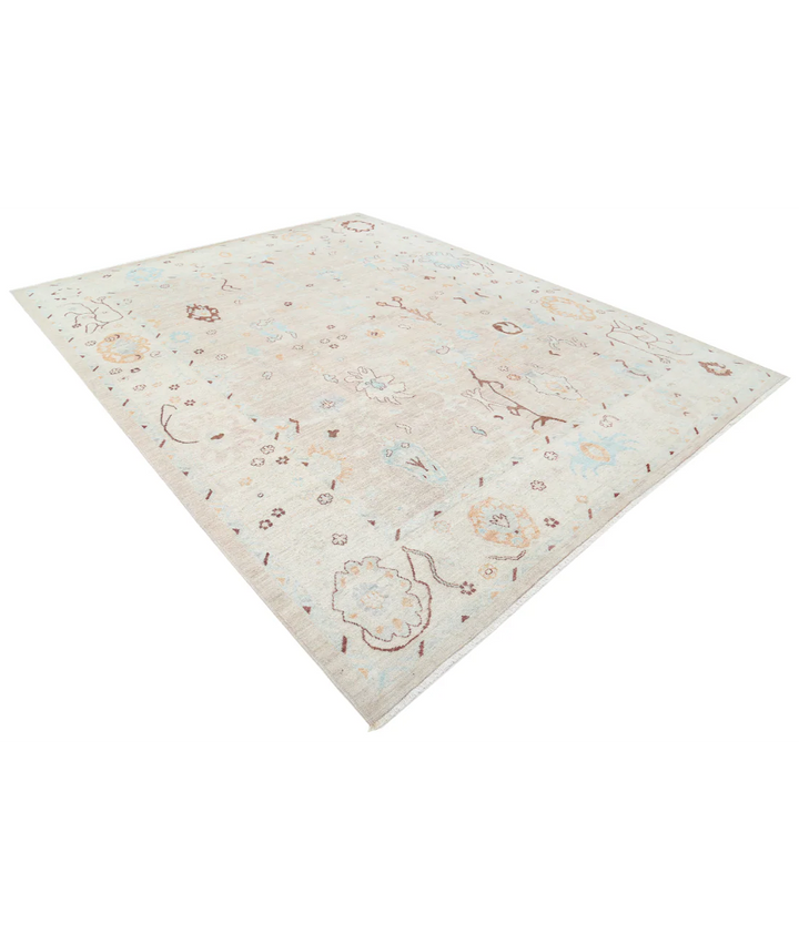 Afghan Oushak Rug 9' 3" x 11' 9" Hand-Knotted | No. AT70481