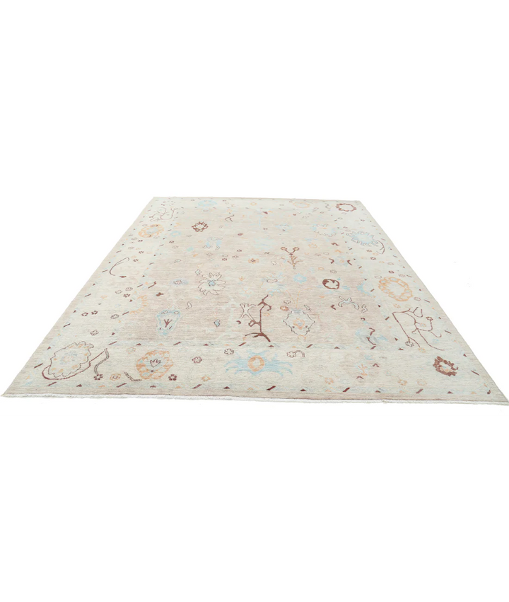 Afghan Oushak Rug 9' 3" x 11' 9" Hand-Knotted | No. AT70481