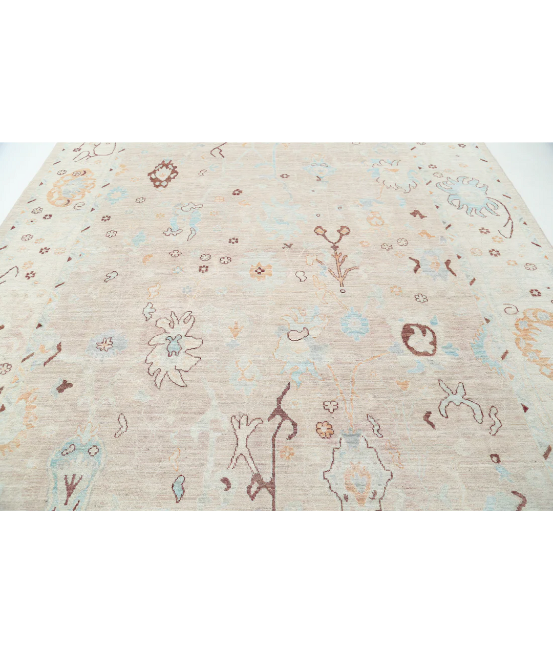 Afghan Oushak Rug 9' 3" x 11' 9" Hand-Knotted | No. AT70481