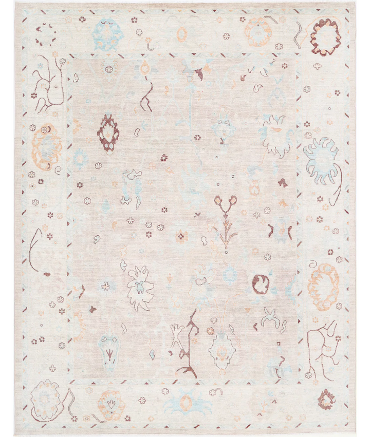 Afghan Oushak Rug 9' 3" x 11' 9" Hand-Knotted | No. AT70481