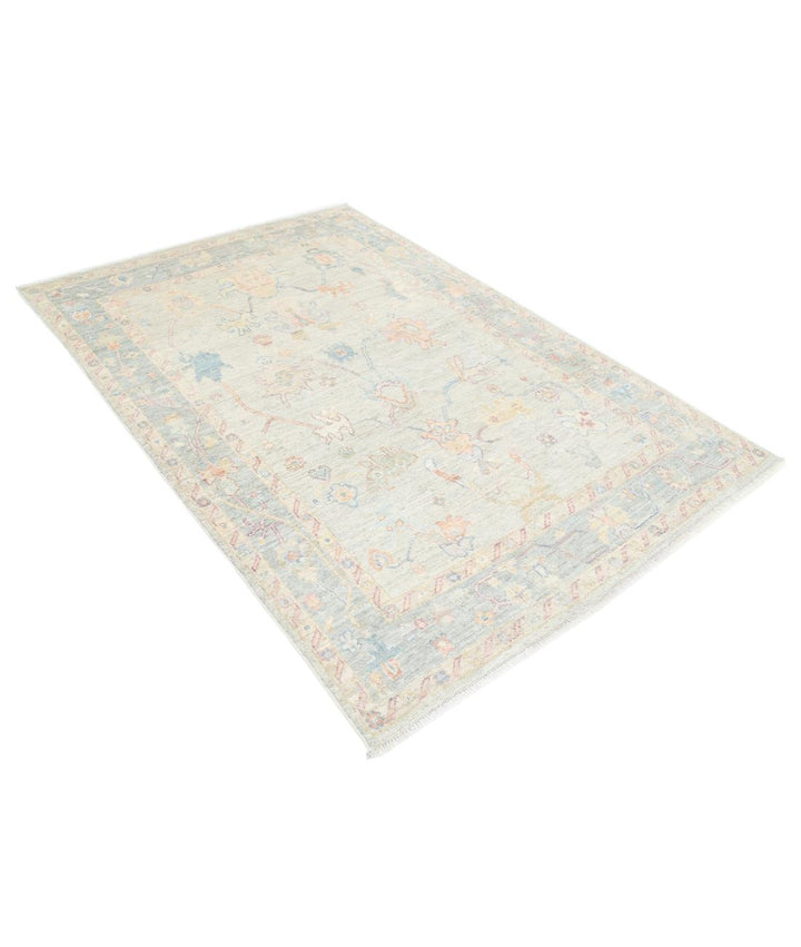 Hand Knotted Oushak Wool Rug 4' 11" x 7' 3" - No. AT641569