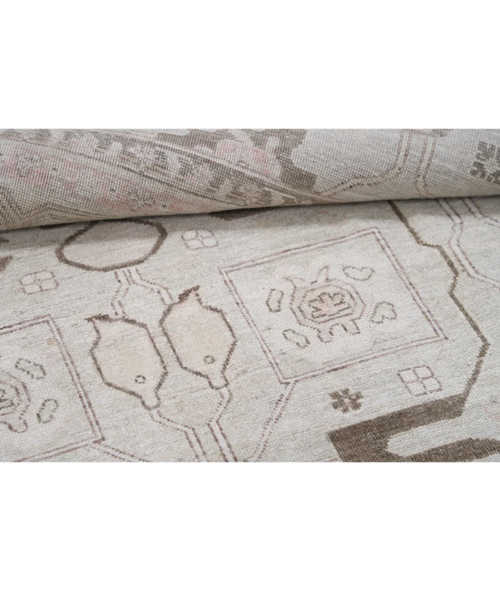 Hand Knotted Oushak Wool Rug 9' 10" x 13' 8" - No. AT93181