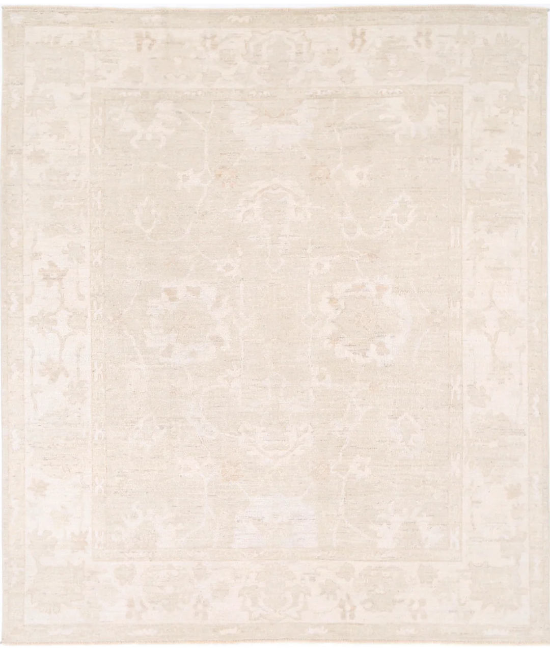 Afghan Oushak Rug 8' 5" x 9' 11" Hand-Knotted
