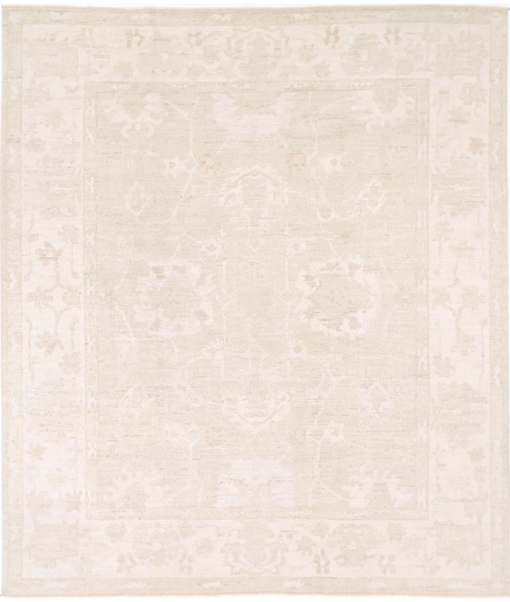 Afghan Oushak Rug 8' 5" x 9' 11" Hand-Knotted