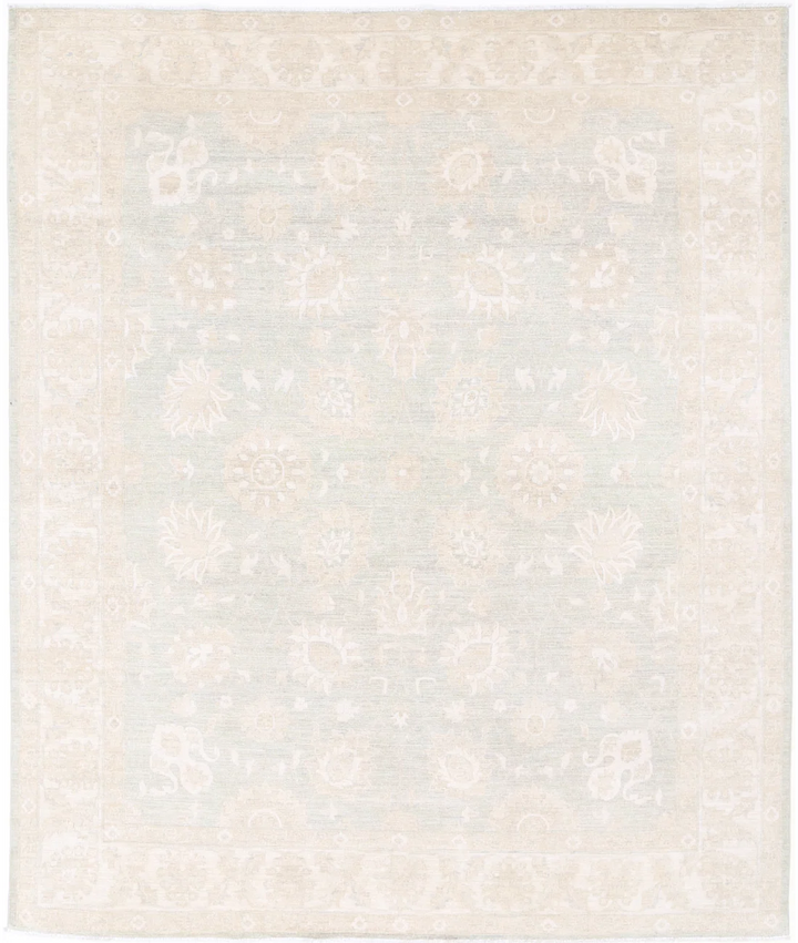 Afghan Oushak Rug 8' 1" x 9' 8" Hand-Knotted | No. AT84433