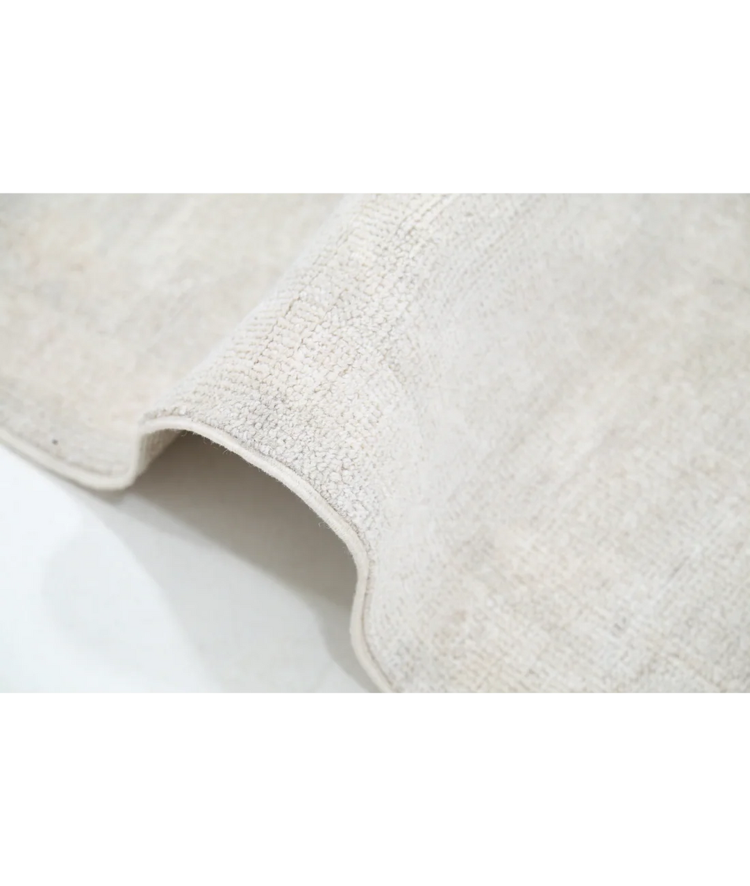Ivory Afghan Oushak Rug 6' 5" x 9' 0" Hand-Knotted pattern