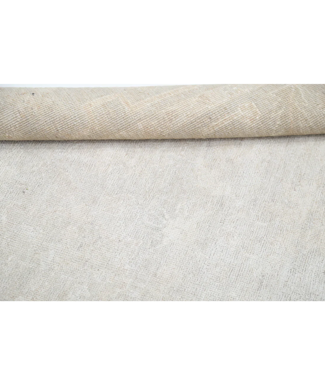 Ivory Afghan Oushak Rug 6' 5" x 9' 0" Hand-Knotted close-up