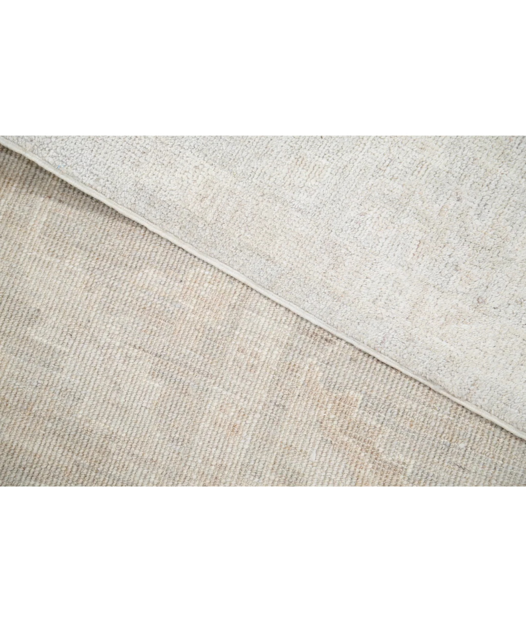 Ivory Afghan Oushak Rug 6' 5" x 9' 0" Hand-Knotted detail