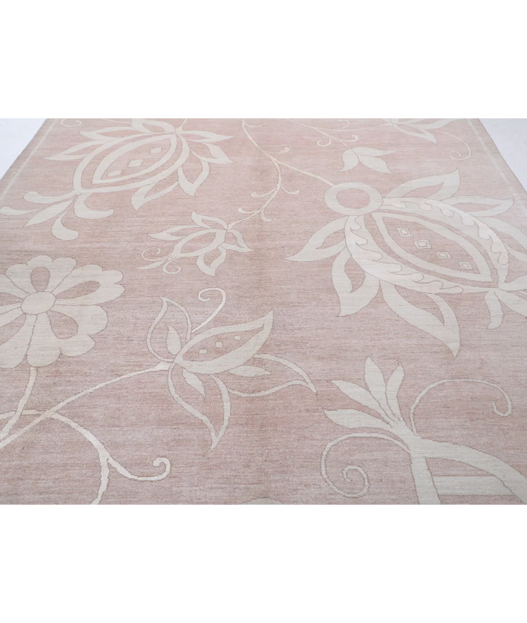 Hand Knotted Oushak Wool Rug 8' 8" x 11' 9" - No. AT649845