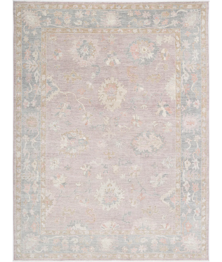 Purple Afghan Oushak Rug 10' 3" x 13' 9" Hand-Knotted | No. AT67104