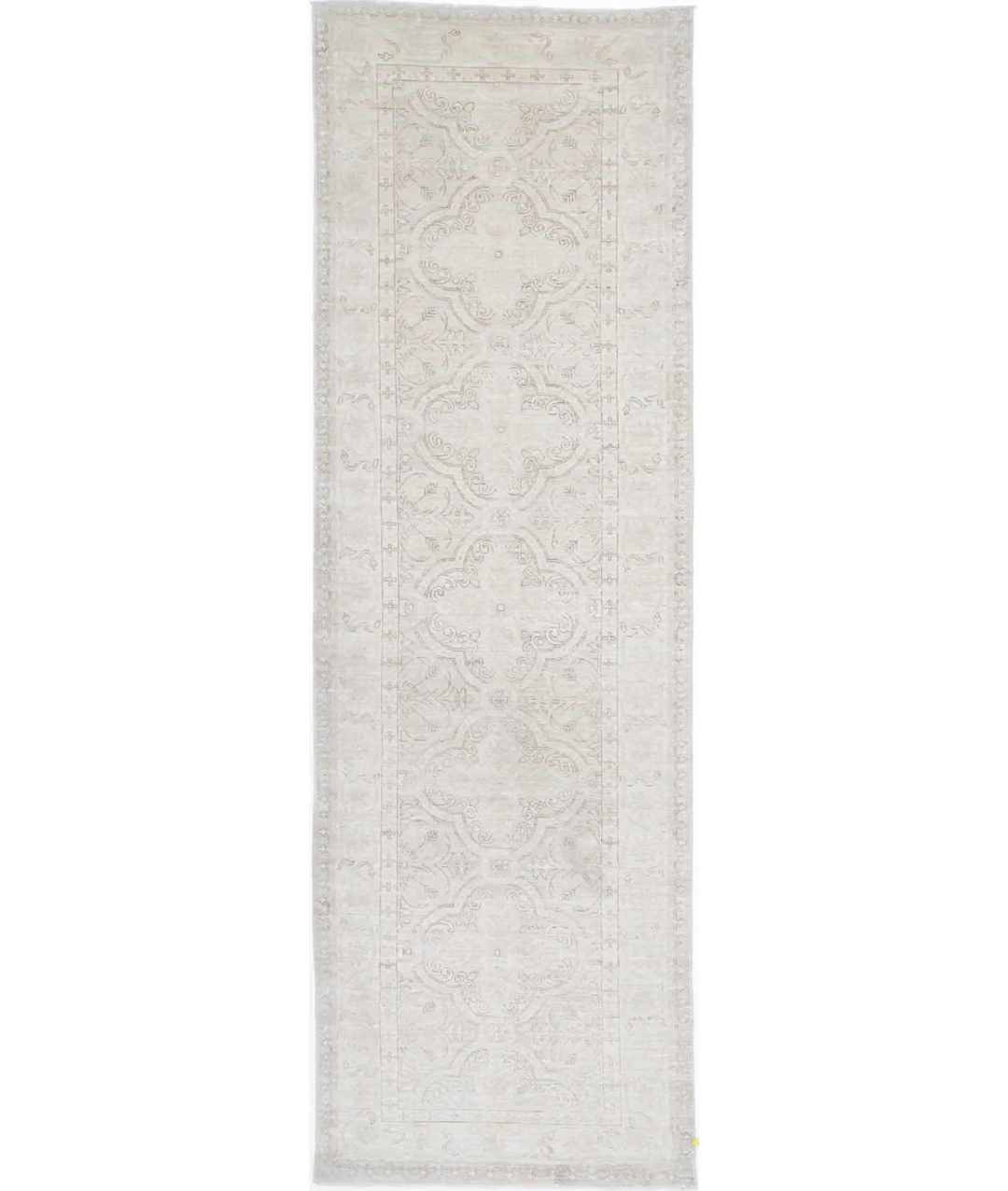 Grey Afghan Overdye Rug 2' 10" x 11' 2" Hand-Knotted