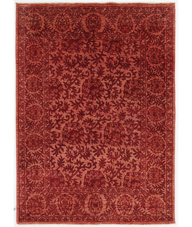 Hand Knotted Overdye Wool Rug 4'  8" x 6'  8" - No. AT65156