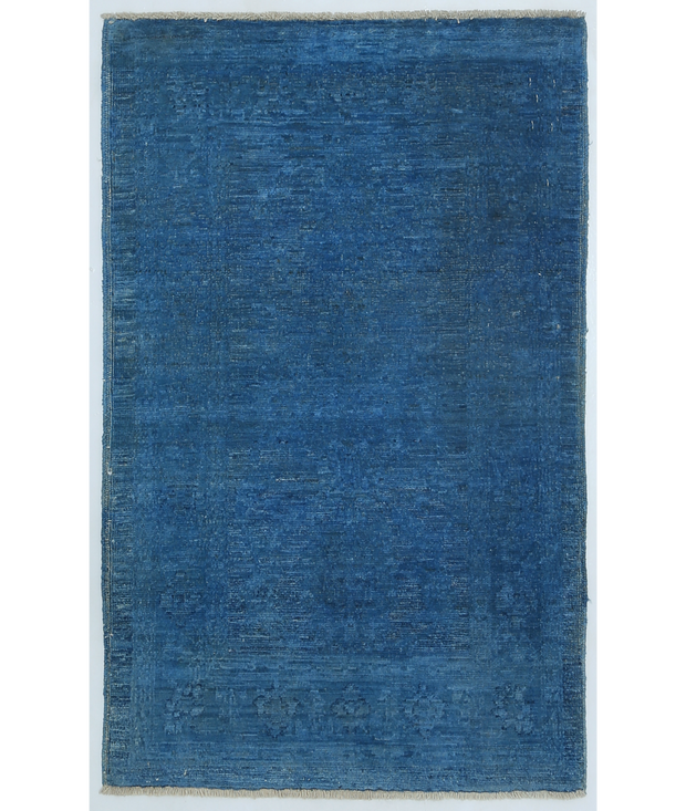 Hand Knotted Overdye Wool Rug 1'  11" x 3'  2" - No. AT15404