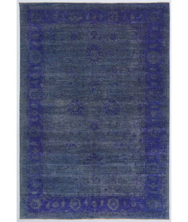 Hand Knotted Overdye Wool Rug 6'  6" x 9'  5" - No. AT93710