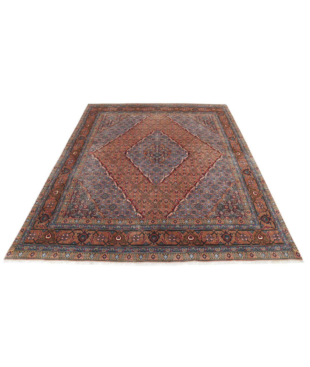 Afghan Bijar Rug 6' 4" x 7' 9" Hand-Knotted | No. AT71796