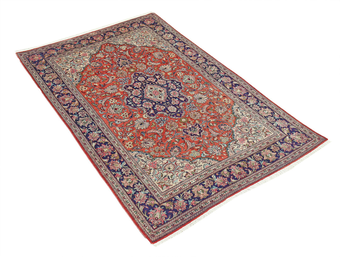 Afghan Oriental Rug 3' 3" x 4' 11" Hand-Knotted | No. AT47982