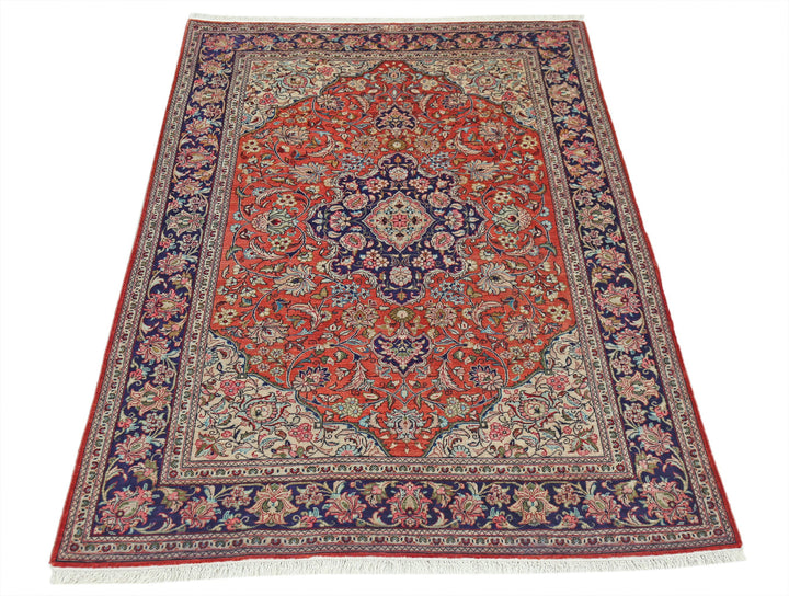 Afghan Oriental Rug 3' 3" x 4' 11" Hand-Knotted | No. AT47982