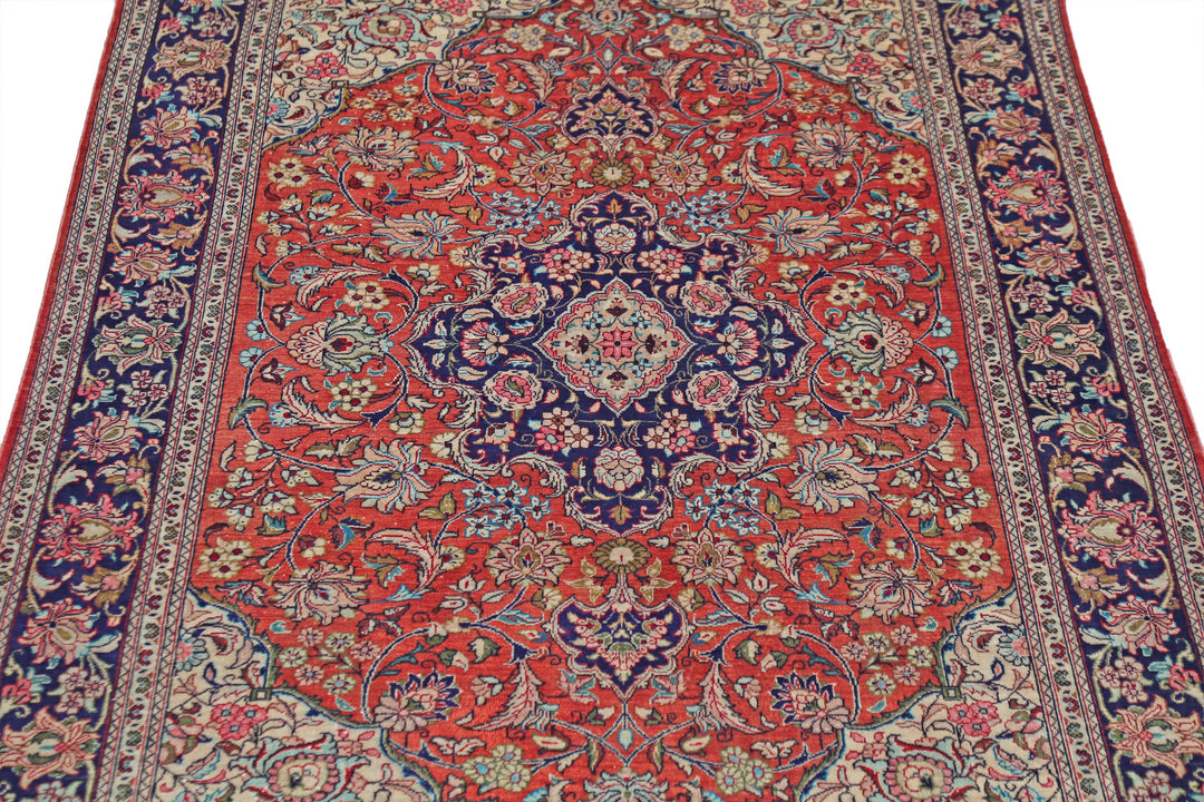 Afghan Oriental Rug 3' 3" x 4' 11" Hand-Knotted | No. AT47982