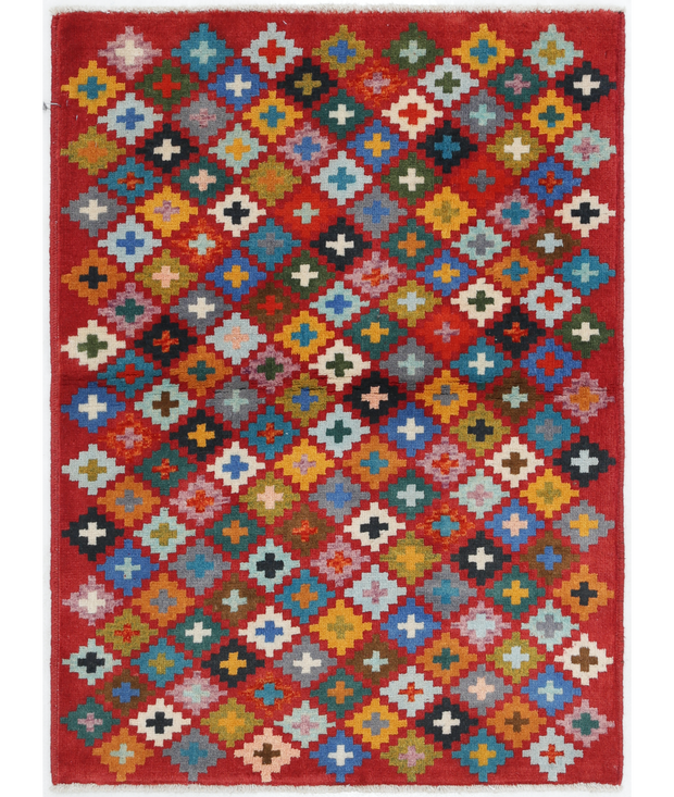 Hand Knotted Revival Wool Rug 2'  9" x 3'  9" - No. AT43736