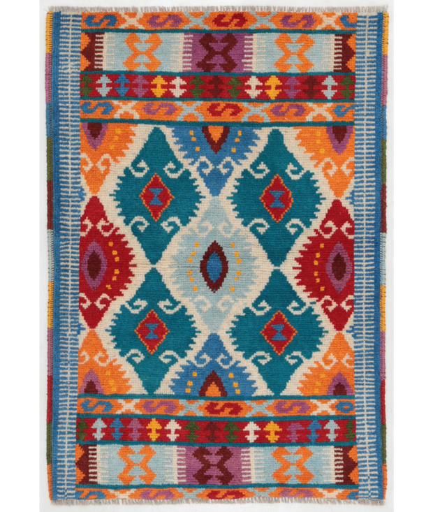 Hand Knotted Revival Wool Rug 2'  7" x 3'  8" - No. AT91418