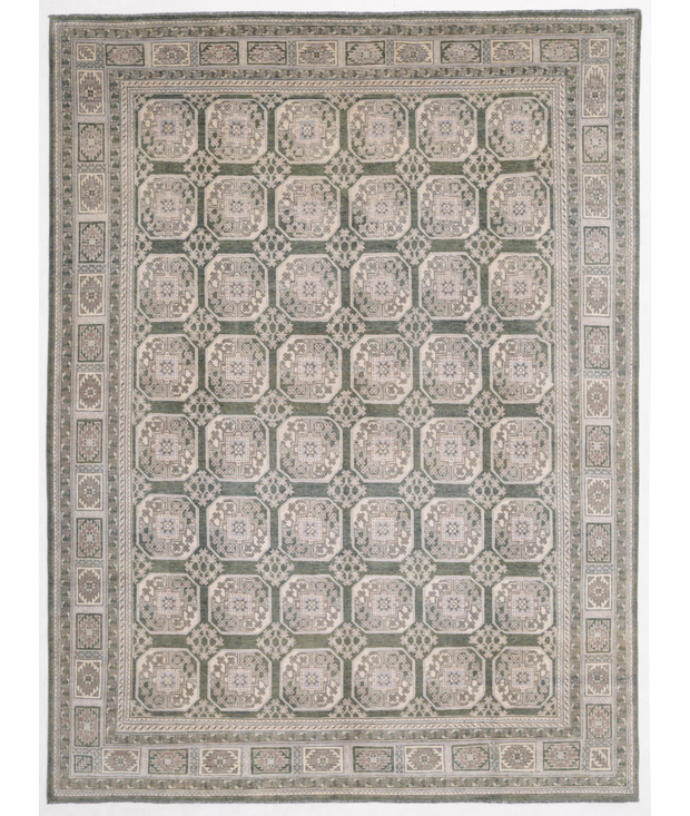 Hand Knotted Revival Wool Rug 9'  7" x 12'  11" - No. AT31093