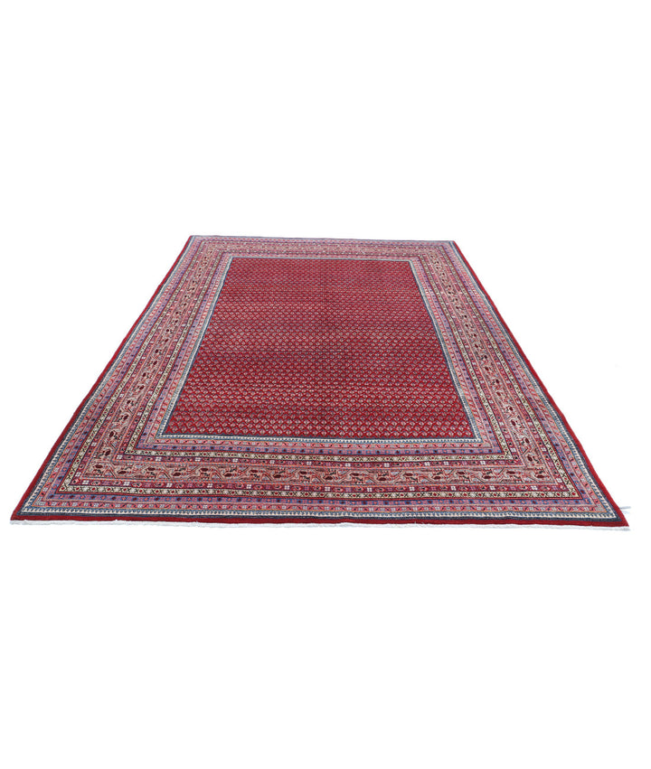 Red Afghan Mir Saraband Rug 6'10" x 10'2" Hand-Knotted | No. AT47060