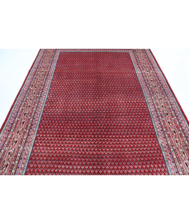 Red Afghan Mir Saraband Rug 6'10" x 10'2" Hand-Knotted | No. AT47060