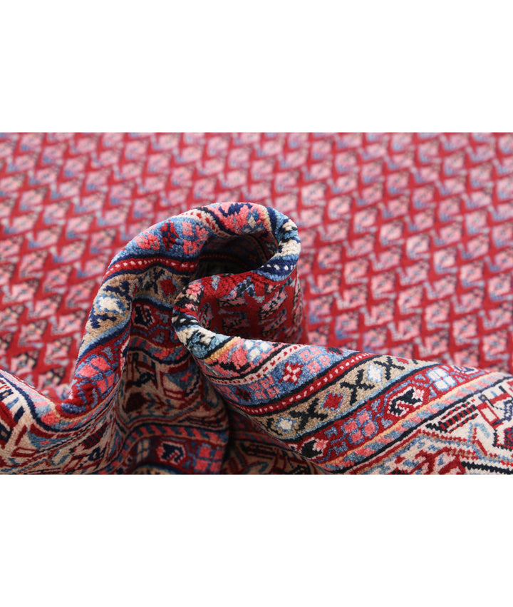 Red Afghan Mir Saraband Rug 6'10" x 10'2" Hand-Knotted | No. AT47060
