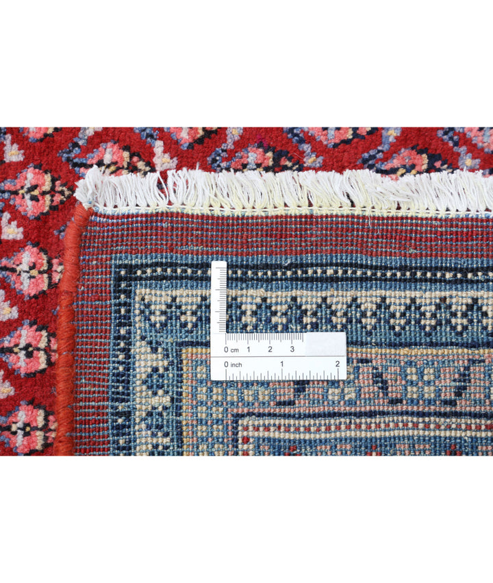 Red Afghan Mir Saraband Rug 6'10" x 10'2" Hand-Knotted | No. AT47060