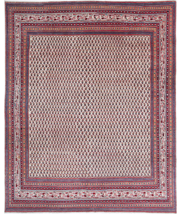 Hand Knotted Oriental Mir Saraband Wool Rug 7' 9" x 9' 11" - No. AT33349