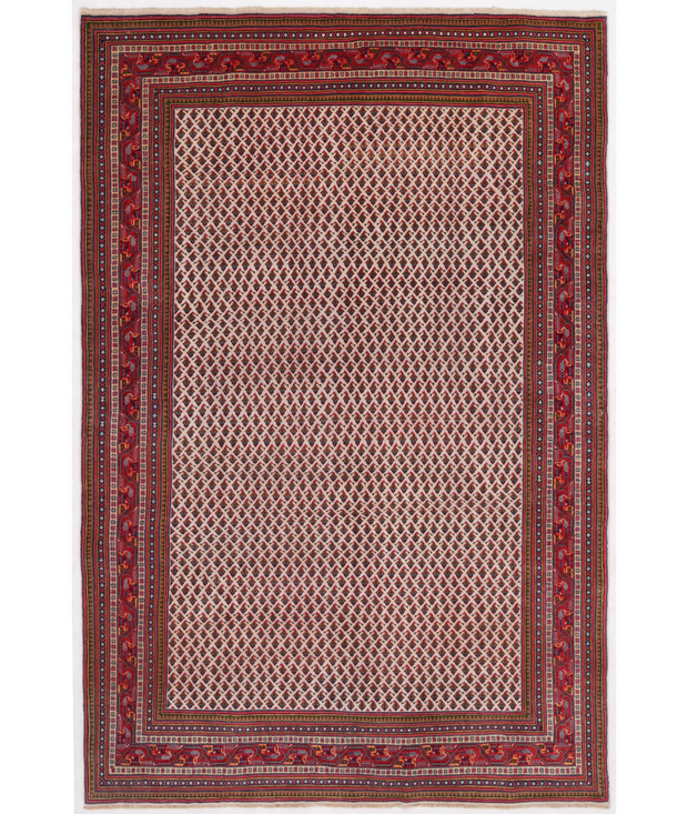 Hand Knotted Sarouk Wool Rug 6'  10" x 10'  4" - No. AT75365