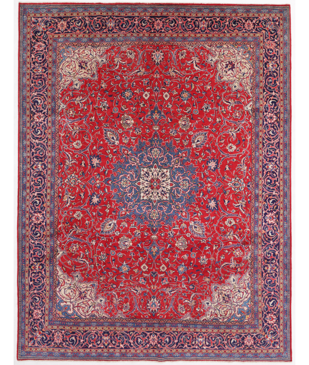 Hand Knotted Sarouk Wool Rug 9'  8" x 12'  5" - No. AT17629