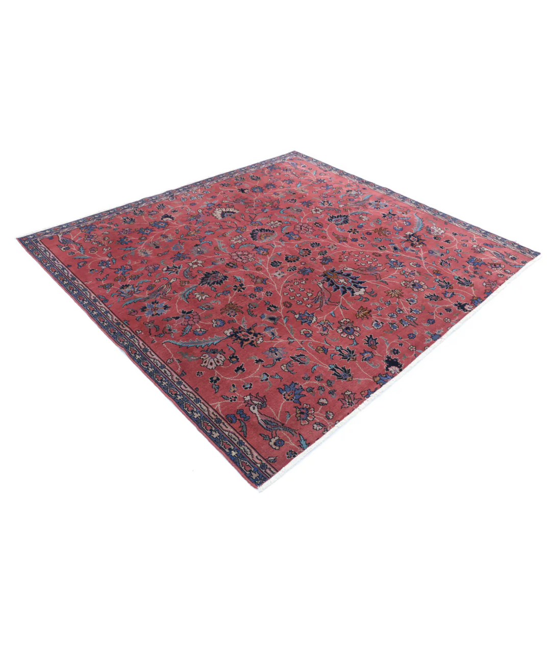 Red Afghan Sarouk Rug 7' 2" x 6' 6" Hand-Knotted | No. AT79995