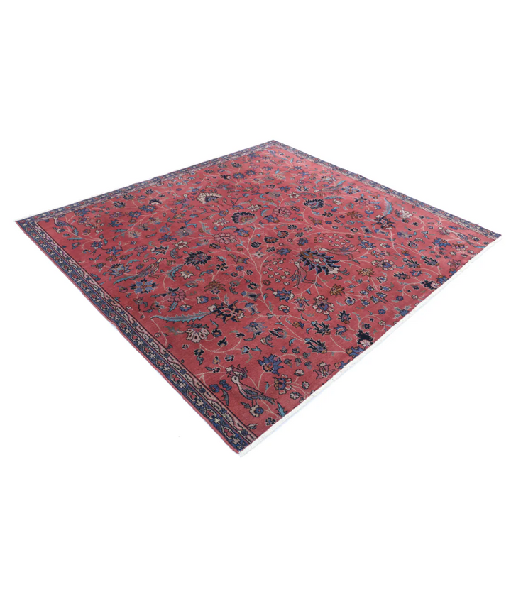 Red Afghan Sarouk Rug 7' 2" x 6' 6" Hand-Knotted | No. AT79995