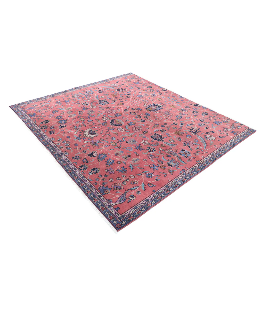 Red Afghan Sarouk Rug 7' 2" x 6' 6" Hand-Knotted | No. AT79995