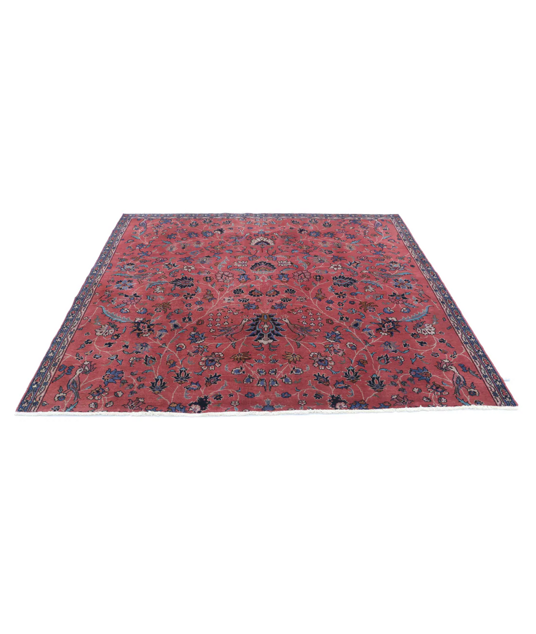 Red Afghan Sarouk Rug 7' 2" x 6' 6" Hand-Knotted | No. AT79995