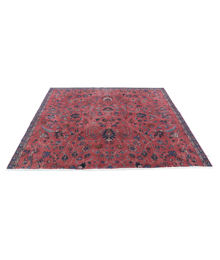 Red Afghan Sarouk Rug 7' 2" x 6' 6" Hand-Knotted | No. AT79995