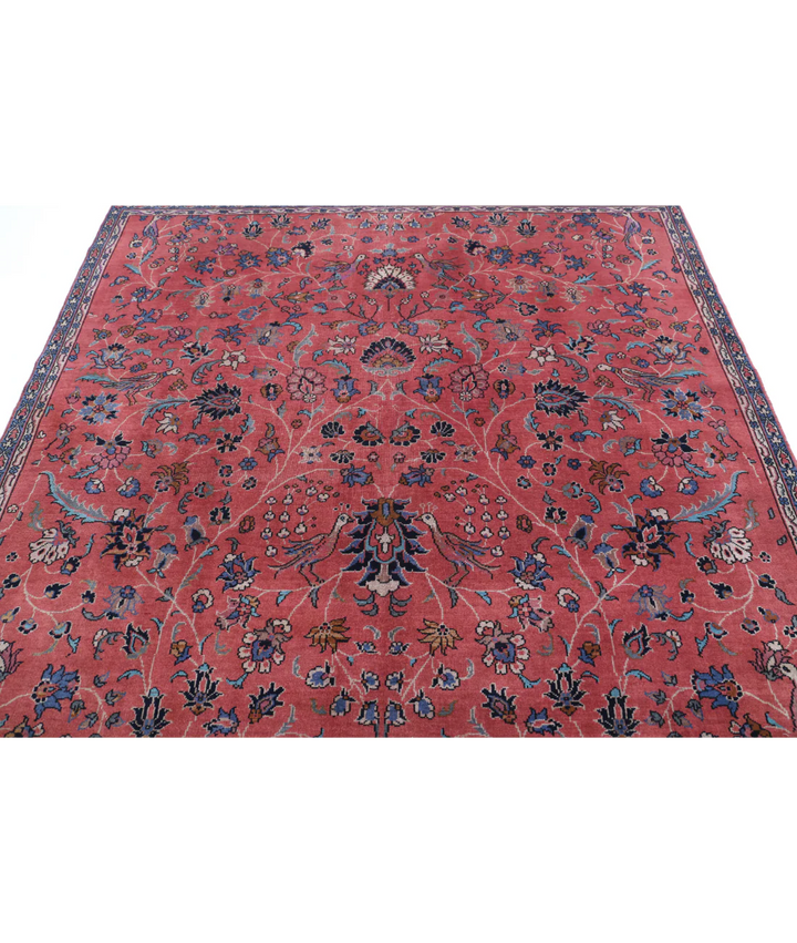 Red Afghan Sarouk Rug 7' 2" x 6' 6" Hand-Knotted | No. AT79995