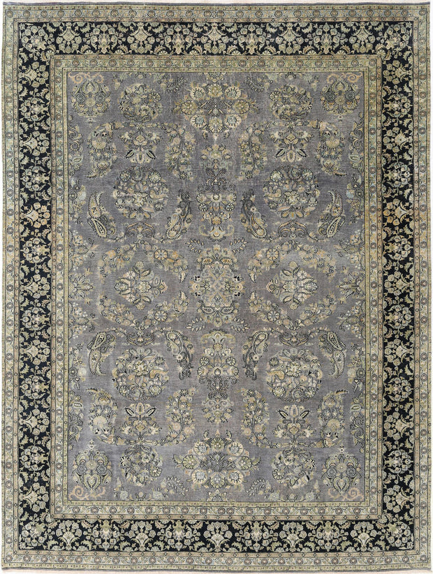 Hand Knotted Traditional Sarouk Wool Rug 8' 8" x 11' 6" - No. AT78338